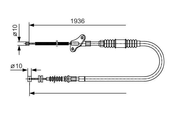 1987482110 Bosch Трос ручника, правый