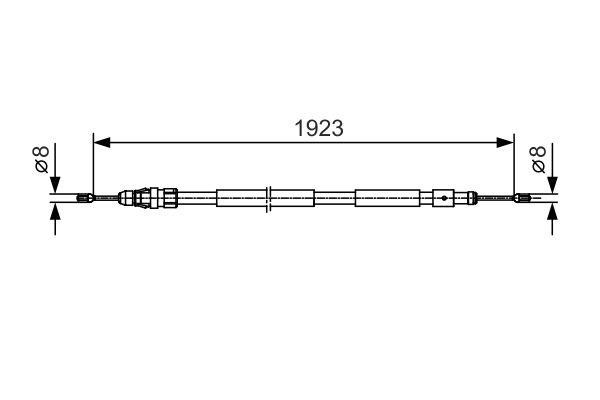Тросик ручника Ситроен: 1987482117 Bosch Трос ручника, правый