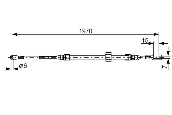 Bosch 1 987 482 131 Трос ручного гальма 1987482131: Приваблива ціна - Купити в Україні на EXIST.UA! 1987482131 Bosch Трос ручного гальма