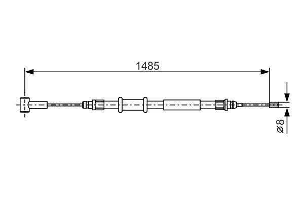 Bosch 1 987 482 214 Трос ручного гальма 1987482214: Приваблива ціна - Купити в Україні на EXIST.UA! 1987482214 Bosch Трос ручного гальма