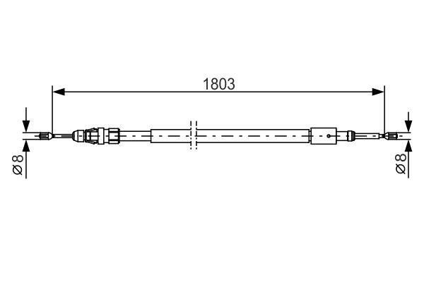 Трос стояночного тормоза ДС: 1987482317 Bosch Трос ручника