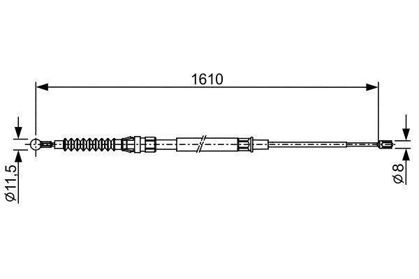 1987482326 Bosch Трос ручного гальма