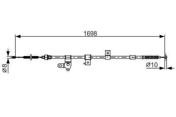 Bosch 1 987 482 346 Трос ручного гальма 1987482346: Приваблива ціна - Купити в Україні на EXIST.UA! 1987482346 Bosch Трос ручного гальма