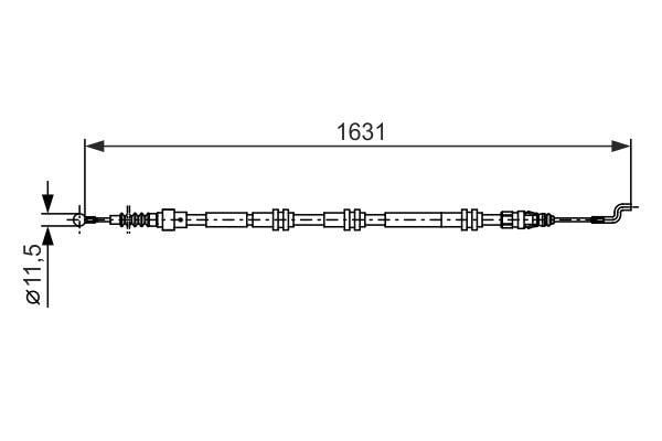 1987482376 Bosch Трос ручного гальма