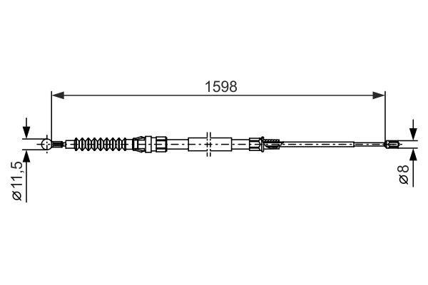 Bosch 1 987 482 379 Трос ручного гальма 1987482379: Приваблива ціна - Купити в Україні на EXIST.UA! 1987482379 Bosch Трос ручного гальма
