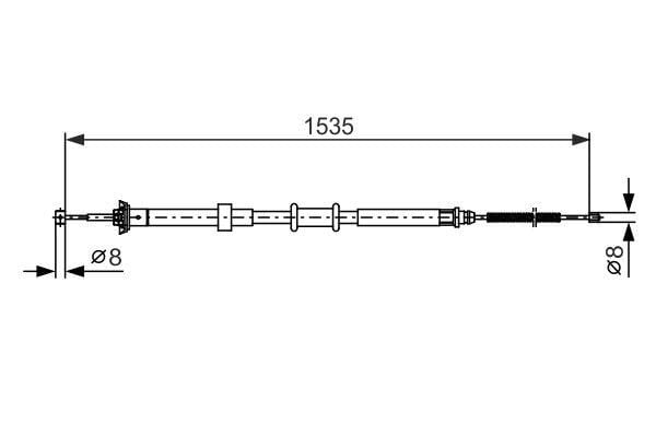 1987482394 Bosch Трос ручника, левый