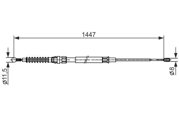 Bosch 1 987 482 445 Трос гальма стоянки 1987482445: Купити в Україні - Добра ціна на EXIST.UA!