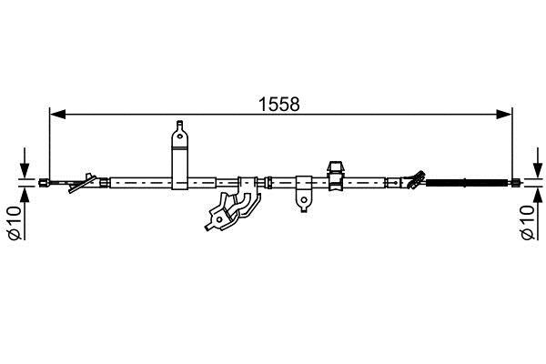 Bosch 1 987 482 512 Трос ручника, левый 1987482512: Отличная цена - Купить в Украине на EXIST.UA! 1987482512 Bosch Трос ручника, левый
