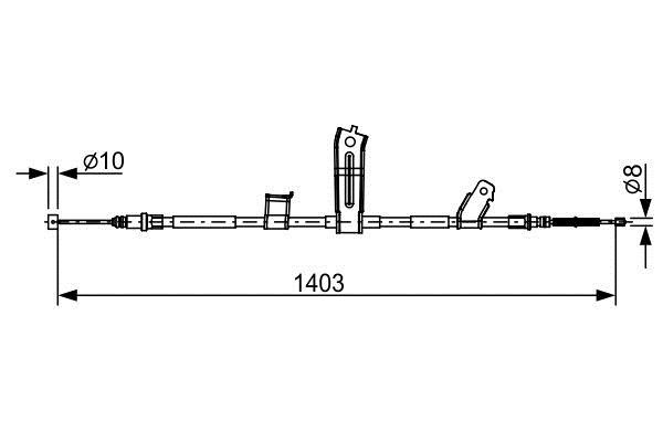 1987482522 Bosch Трос ручника, левый