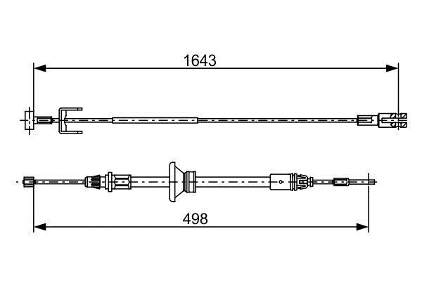 Bosch 1 987 482 525 Трос ручного гальма 1987482525: Приваблива ціна - Купити в Україні на EXIST.UA! 1987482525 Bosch Трос ручного гальма