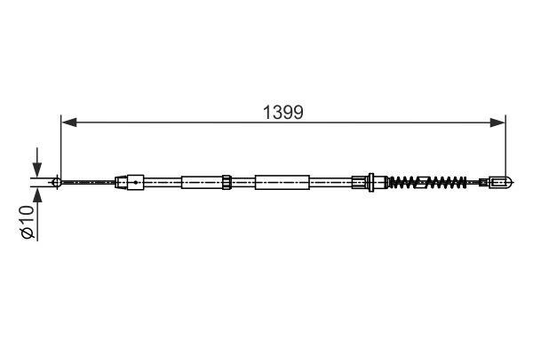 Bosch 1 987 482 539 Трос ручного гальма 1987482539: Приваблива ціна - Купити в Україні на EXIST.UA! 1987482539 Bosch Трос ручного гальма