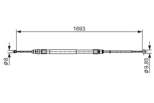 Тросик ручника БМВ: 1987482542 Bosch Трос ручника