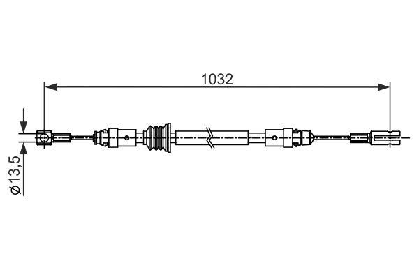 Bosch 1 987 482 548 Трос ручного гальма 1987482548: Приваблива ціна - Купити в Україні на EXIST.UA! 1987482548 Bosch Трос ручного гальма