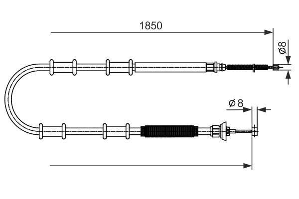 1987482592 Bosch Трос ручника
