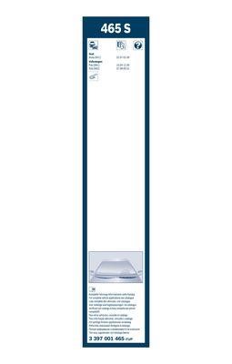 Комплект щеток стеклоочистителя каркасных 475/475 Bosch 3 397 001 465