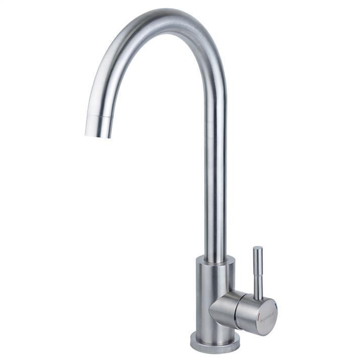 KT4B170P Aquatica Змішувач KT Ø35 для кухні гусак вухо на гайці SS