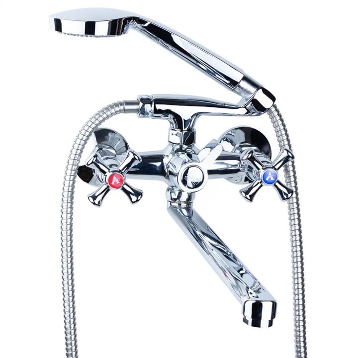 PL2C255C Aquatica Смеситель PL 1/2" для ванны гусак прямой 350мм дивертор встроенный картриджный
