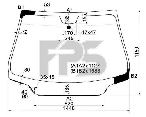 FPS GS 2036 D11-P Скло вітрове GS2036D11P: Приваблива ціна - Купити в Україні на EXIST.UA! GS2036D11P FPS Скло вітрове