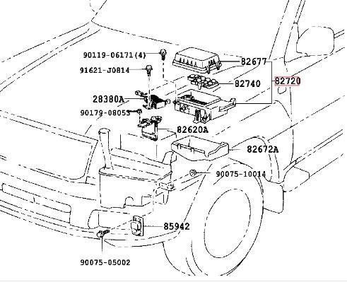 8272060070 Toyota Блок предохранителей