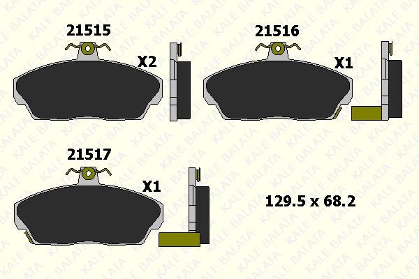 Kale Balata 21515 180 05 Гальмівні колодки передні, комплект 2151518005: Купити в Україні - Добра ціна на EXIST.UA!