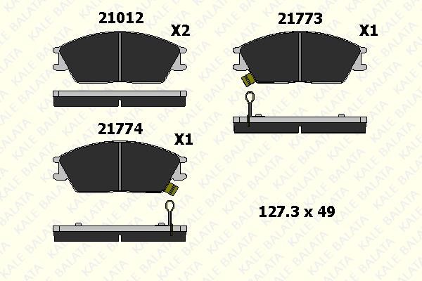 Kale Balata 21012 150 05 Гальмівні колодки передні, комплект 2101215005: Купити в Україні - Добра ціна на EXIST.UA!