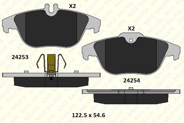 Kale Balata 24253 179 05 Гальмівні колодки задні, комплект 2425317905: Купити в Україні - Добра ціна на EXIST.UA!