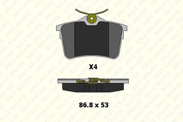 Kale Balata 24765 166 14 Гальмівні колодки задні, комплект 2476516614: Купити в Україні - Добра ціна на EXIST.UA!
