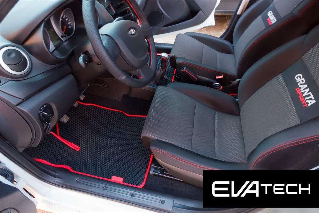 EVAtech ELAD10168CBR Килимки в салон EVAtech для Lada Гранта Спорт, 1 покоління, чорні ELAD10168CBR: Купити в Україні - Добра ціна на EXIST.UA!