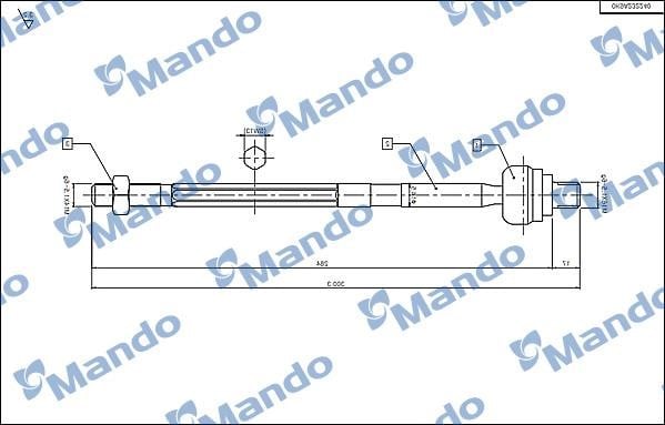 Mando DSA020277 Тяга рульова DSA020277: Купити в Україні - Добра ціна на EXIST.UA!