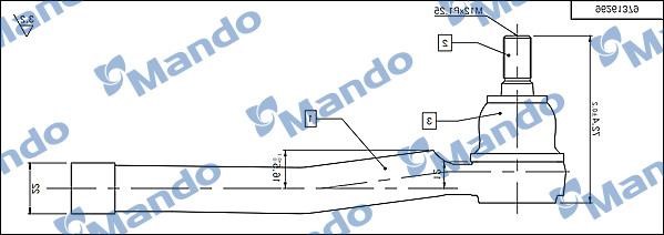 Mando DSA020620 Наконечник рульової тяги правий DSA020620: Купити в Україні - Добра ціна на EXIST.UA!