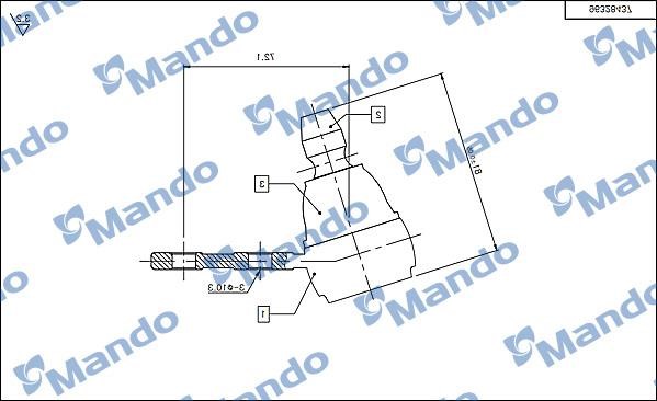 Mando DSA020164 Опора кульова DSA020164: Купити в Україні - Добра ціна на EXIST.UA!