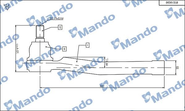Mando DSA020621 Наконечник рульової тяги лівий DSA020621: Купити в Україні - Добра ціна на EXIST.UA!