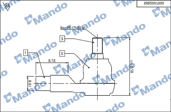 Mando DSA020509 Наконечник рульової тяги DSA020509: Купити в Україні - Добра ціна на EXIST.UA!