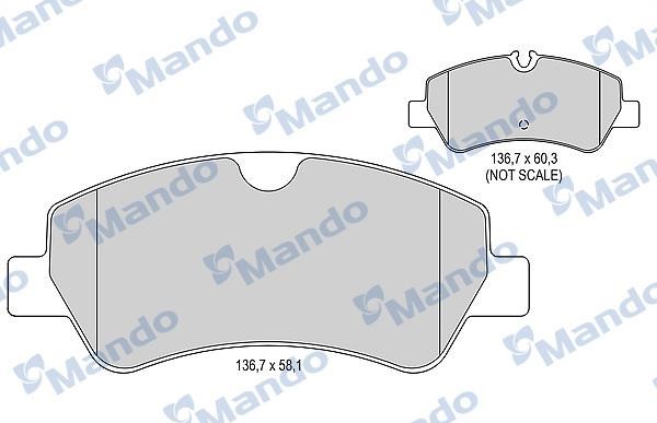 Mando MBF015045 Гальмівні колодки задні, комплект MBF015045: Купити в Україні - Добра ціна на EXIST.UA!