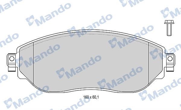 Mando MBF015048 Гальмівні колодки передні, комплект MBF015048: Купити в Україні - Добра ціна на EXIST.UA!