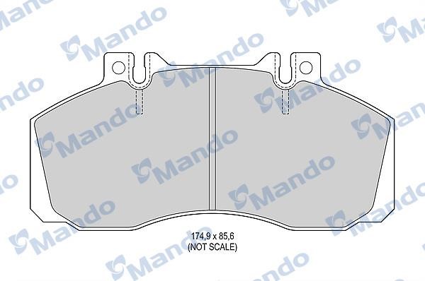 Mando MBF015049 Гальмівні колодки передні, комплект MBF015049: Купити в Україні - Добра ціна на EXIST.UA!