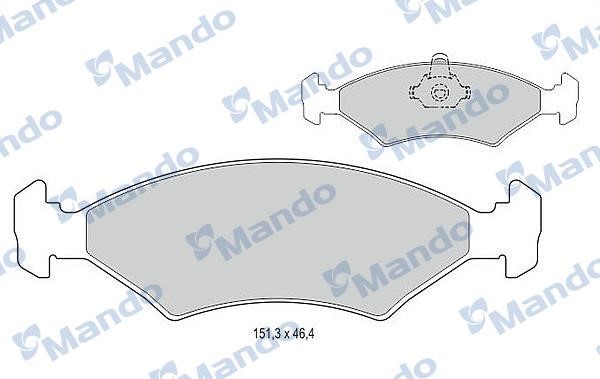 Mando MBF015059 Гальмівні колодки передні, комплект MBF015059: Купити в Україні - Добра ціна на EXIST.UA!