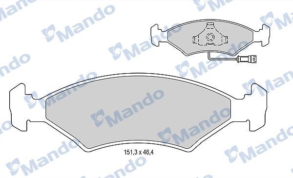 Mando MBF015062 Гальмівні колодки передні, комплект MBF015062: Купити в Україні - Добра ціна на EXIST.UA!