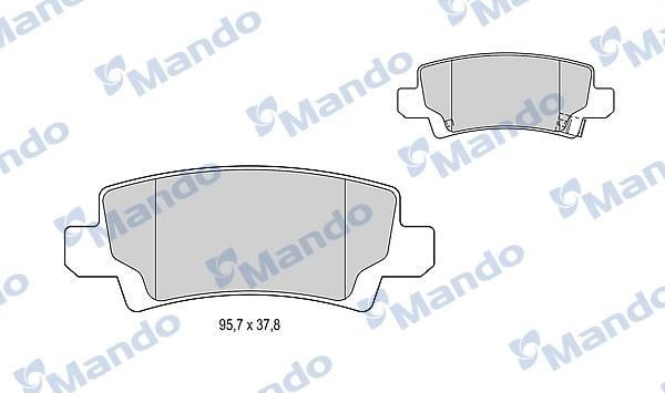 Mando MBF015176 Гальмівні колодки задні, комплект MBF015176: Купити в Україні - Добра ціна на EXIST.UA!
