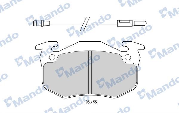 Mando MBF015065 Гальмівні колодки передні, комплект MBF015065: Купити в Україні - Добра ціна на EXIST.UA!