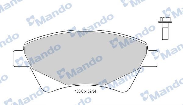 Mando MBF015180 Гальмівні колодки передні, комплект MBF015180: Купити в Україні - Добра ціна на EXIST.UA!