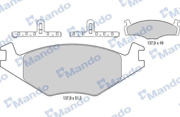 Mando MBF015068 Гальмівні колодки передні, комплект MBF015068: Приваблива ціна - Купити в Україні на EXIST.UA!