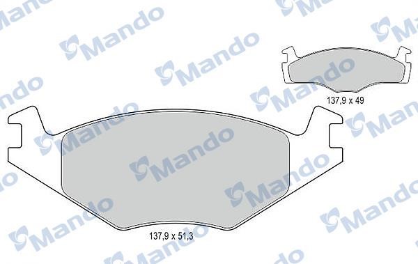 Mando MBF015069 Гальмівні колодки передні, комплект MBF015069: Приваблива ціна - Купити в Україні на EXIST.UA!