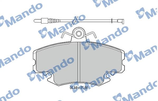 Mando MBF015076 Гальмівні колодки передні, комплект MBF015076: Приваблива ціна - Купити в Україні на EXIST.UA!