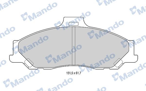 Mando MBF015191 Гальмівні колодки передні, комплект MBF015191: Купити в Україні - Добра ціна на EXIST.UA!