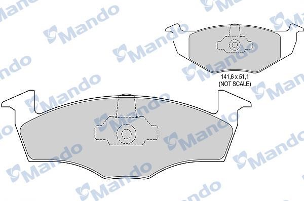 Mando MBF015192 Гальмівні колодки передні, комплект MBF015192: Купити в Україні - Добра ціна на EXIST.UA!