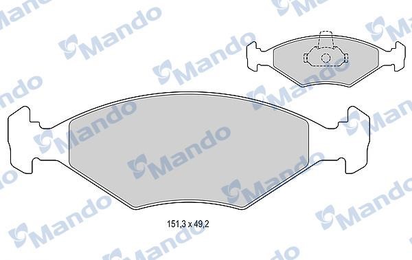 Mando MBF015193 Гальмівні колодки передні, комплект MBF015193: Купити в Україні - Добра ціна на EXIST.UA!