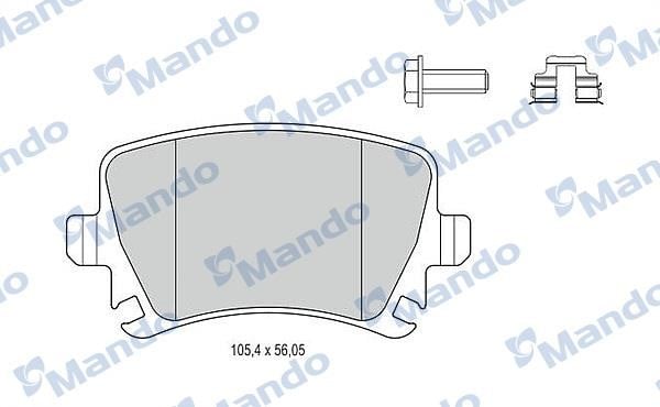 Mando MBF015194 Гальмівні колодки задні, комплект MBF015194: Купити в Україні - Добра ціна на EXIST.UA!
