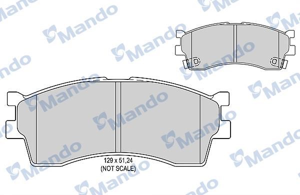 Mando MBF015317 Гальмівні колодки, комплект MBF015317: Купити в Україні - Добра ціна на EXIST.UA!