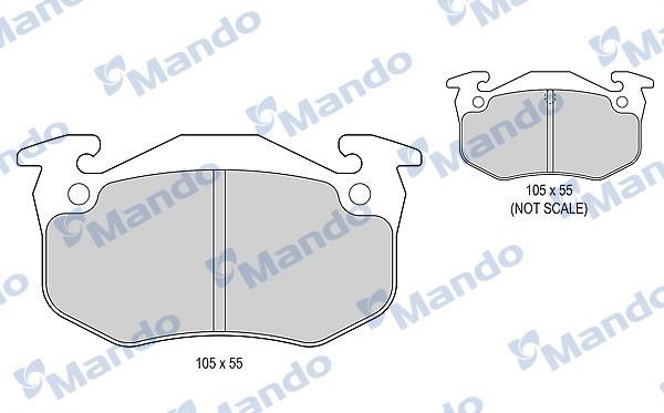 Mando MBF015079 Гальмівні колодки задні, комплект MBF015079: Приваблива ціна - Купити в Україні на EXIST.UA!